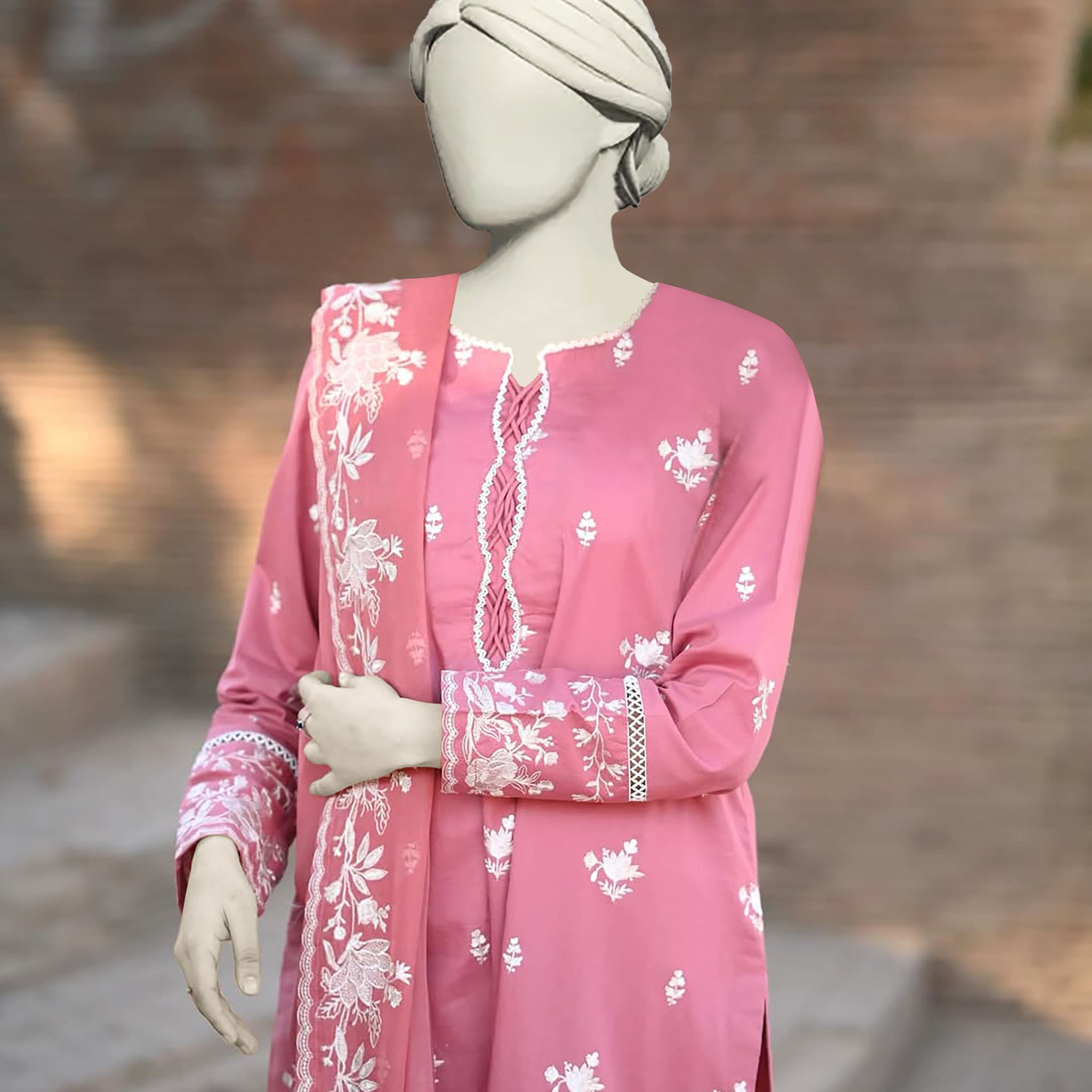 Nazneen Embroidery 3Pc Pure Lawn Stitched