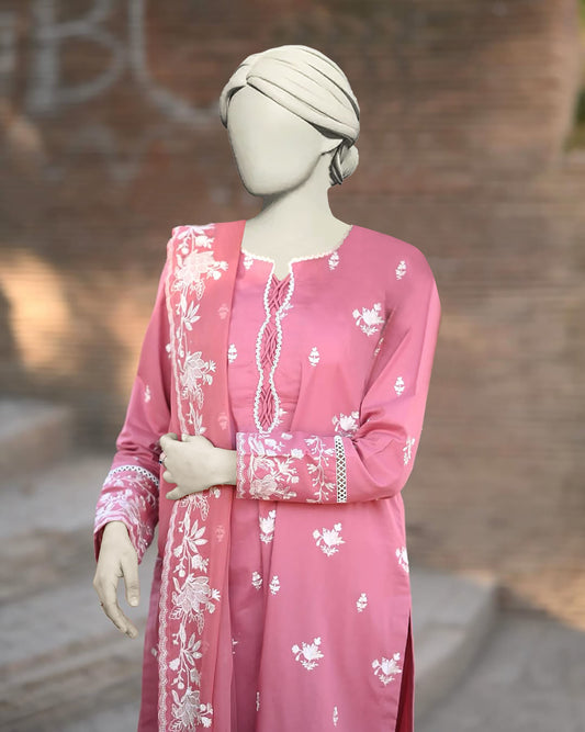 Nazneen Embroidery 3Pc Pure Lawn Stitched