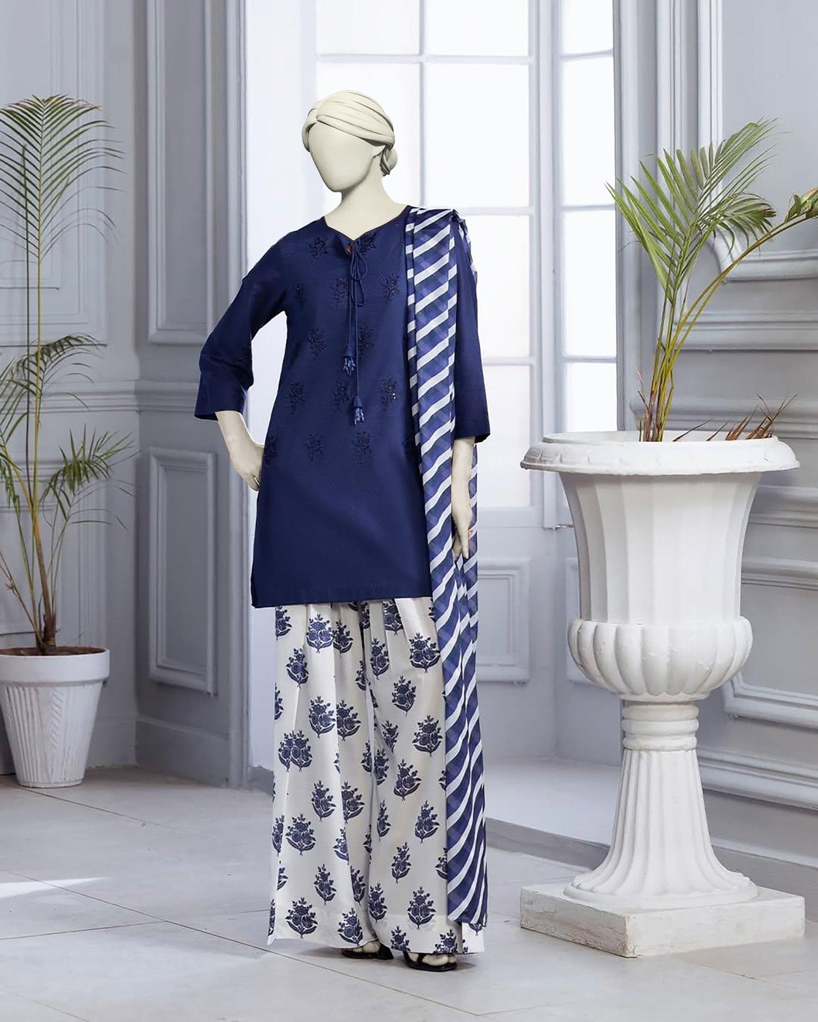 BLUE BLOOM LAWN 3PC - Almia