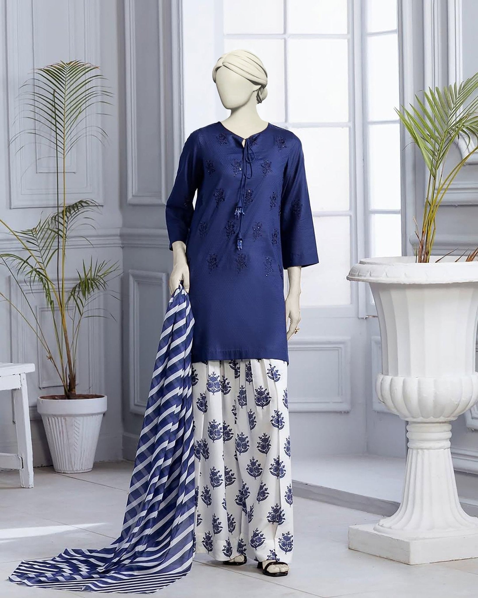 BLUE BLOOM LAWN 3PC - Almia