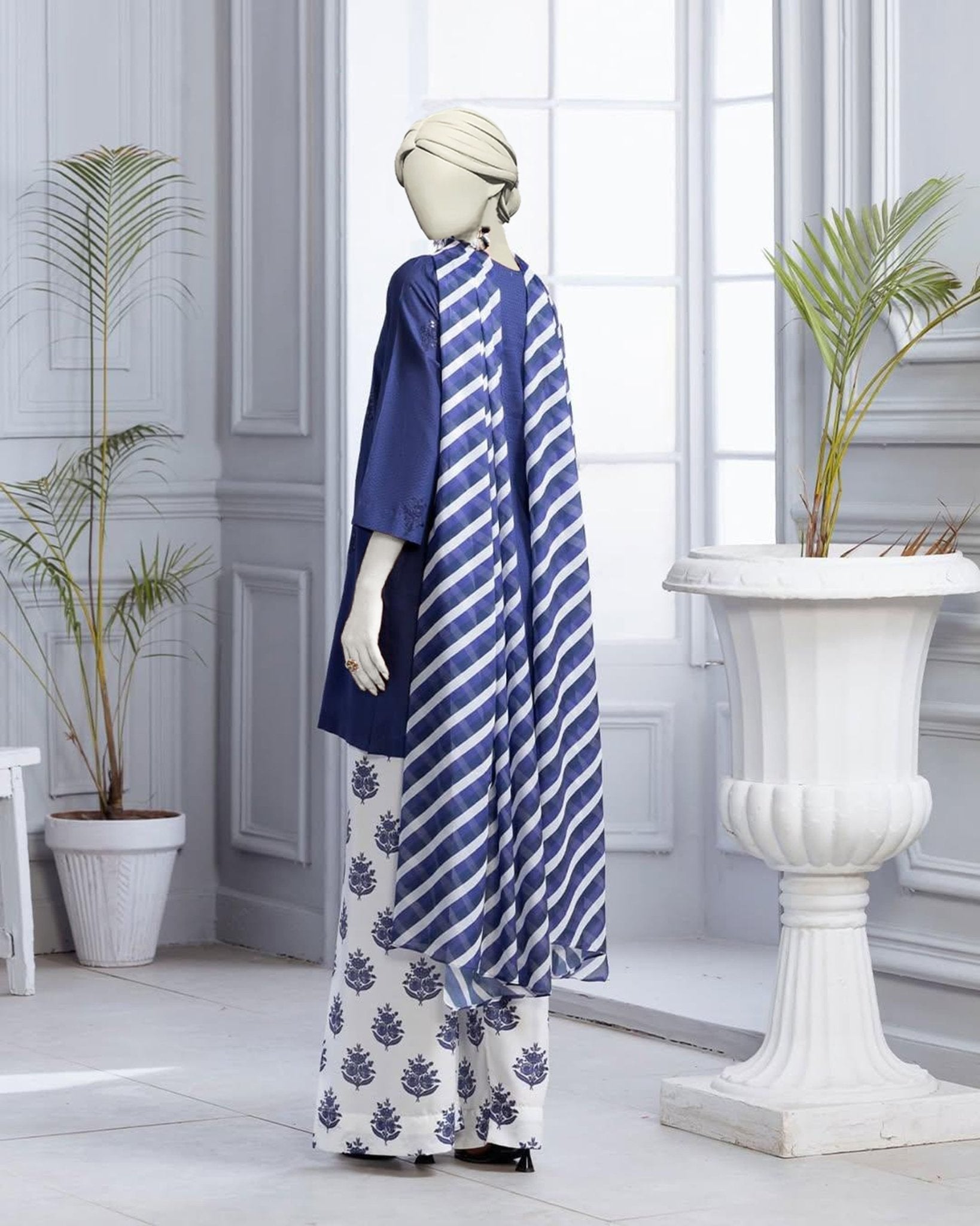 BLUE BLOOM LAWN 3PC - Almia