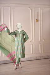 EID SPECIAL BLOSSOM LUXURY COTTON 3PC - Almia
