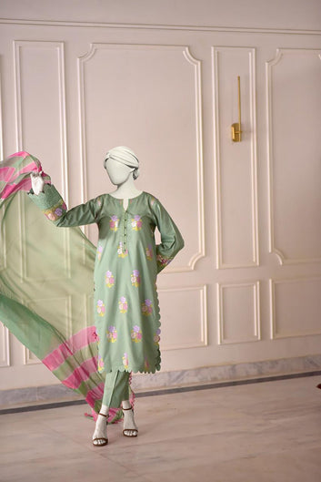 Eid Special Blossom Luxury Cotton 3Pc