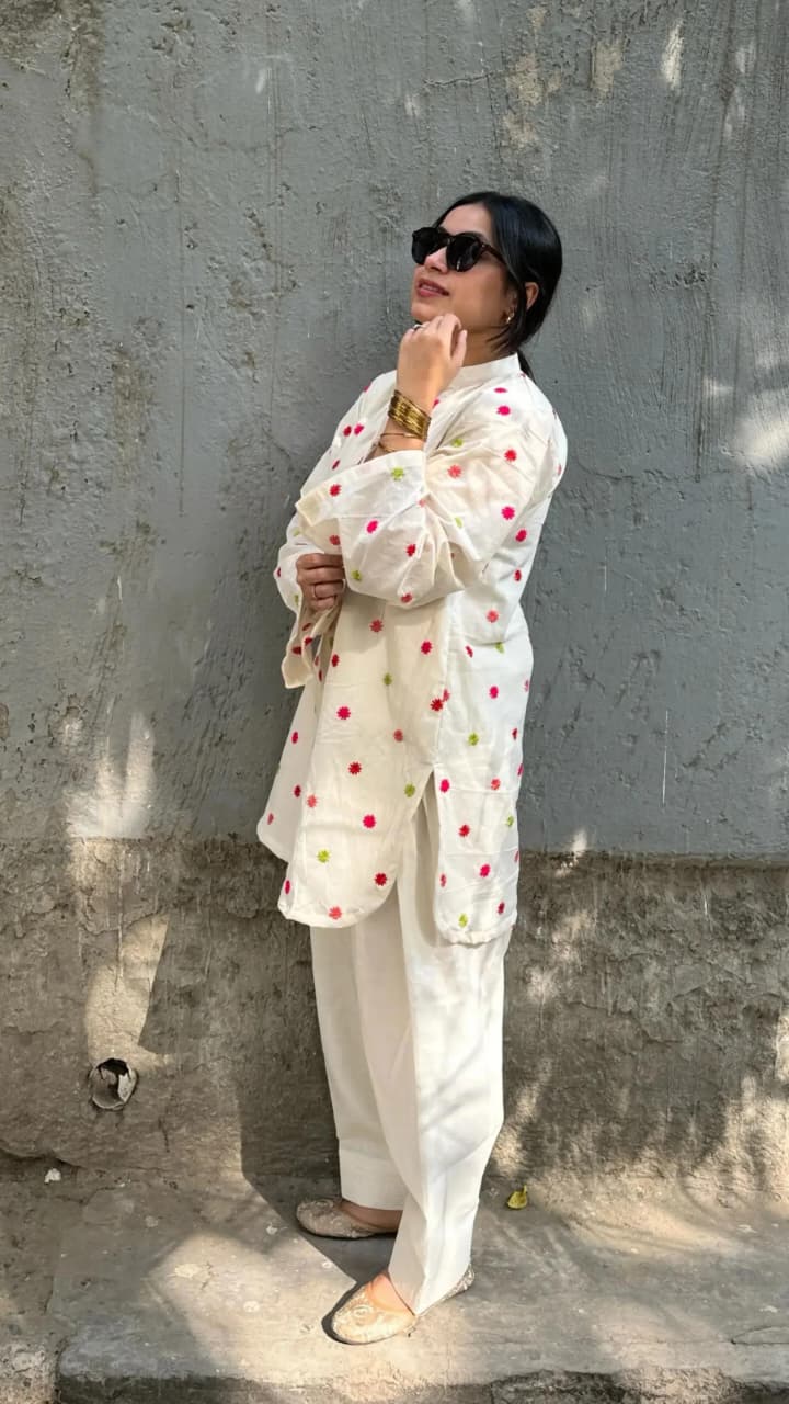 HEER EMB CORD SET ( FARSHI SHALWAR ) - Almia