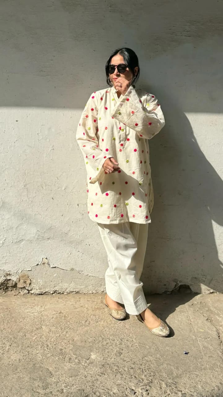 HEER EMB CORD SET ( FARSHI SHALWAR ) - Almia
