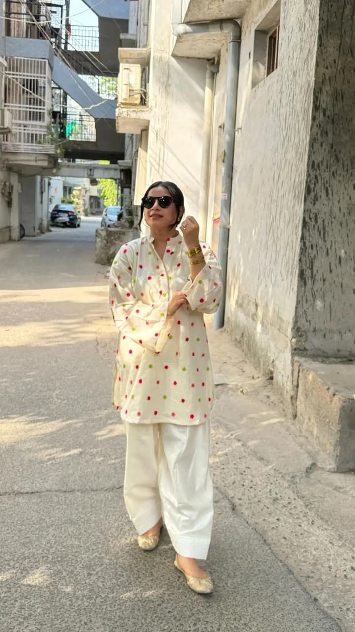 HEER EMB CORD SET ( FARSHI SHALWAR ) - Almia