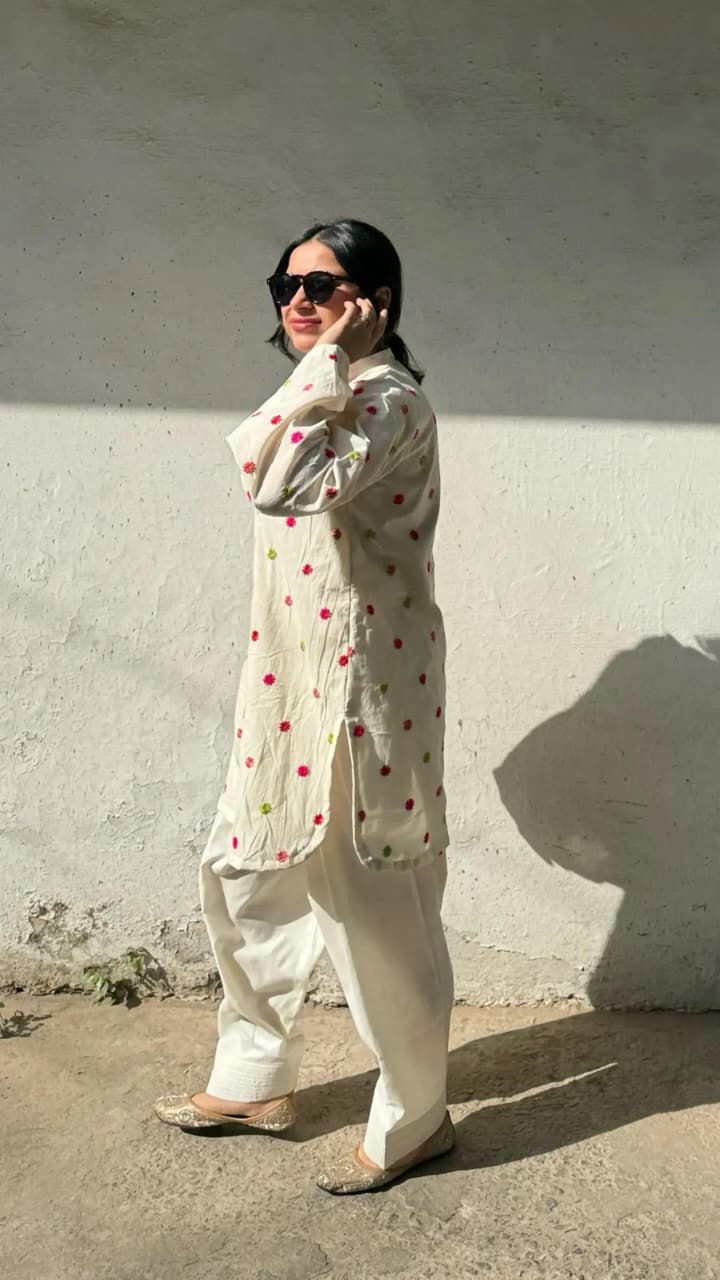 HEER EMB CORD SET ( FARSHI SHALWAR ) - Almia