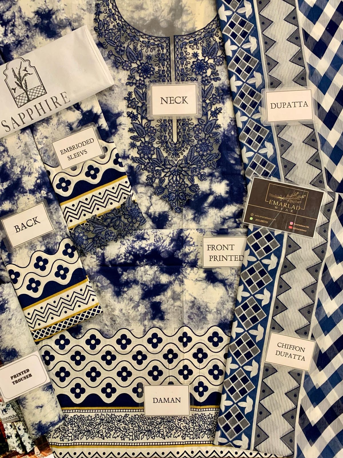 Sapphire Printed Lawn Almia Collection - Almia
