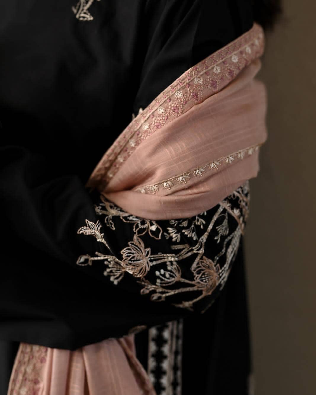 Zaib Luxury Co - Ord Set With Farshi - Almia